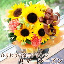 楽天エーデルワイス／花宅配花屋ギフト花 誕生日 プレゼント アレンジメント ひまわり 向日葵 お見舞い 花 退院祝い お中元 宅配 退院 お祝い おしゃれ お見舞い 退院祝い 快気祝い 記念日 エーデルワイス サマーシーズン M