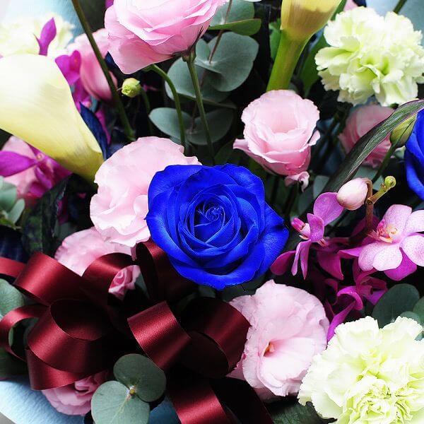 バレンタイン 2021 アレンジメント バレンタイン 花 バラ 青いバラ アレンジメント ブルーローズ 花 開店祝い ギフト 花 御祝 ギフト 花 誕生日 記念日 青いバラ 青バラ ブルーローズ アレンジメント ブルーダイヤモンド Mサイズ フラワーアレンジメント プレゼント格安通販　バレンタイン　人気　ランキング