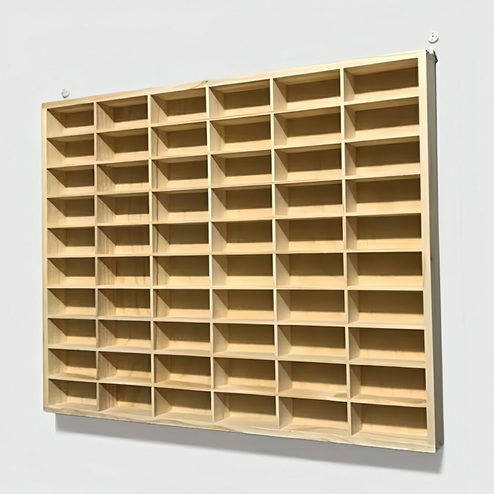 ミニカーケース 壁掛け 木製 1/64 完成品 6×10マス(60台 収納可能) ミニカー ケース コレクションケース