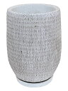 5号JOMON陶器鉢|白 670AS【用土別売】【丸鉢 小型 送料無料 観葉植物 おしゃれ かっこいい モダン シンプル 植木鉢 植え替え インテリア 家庭菜園 人気】