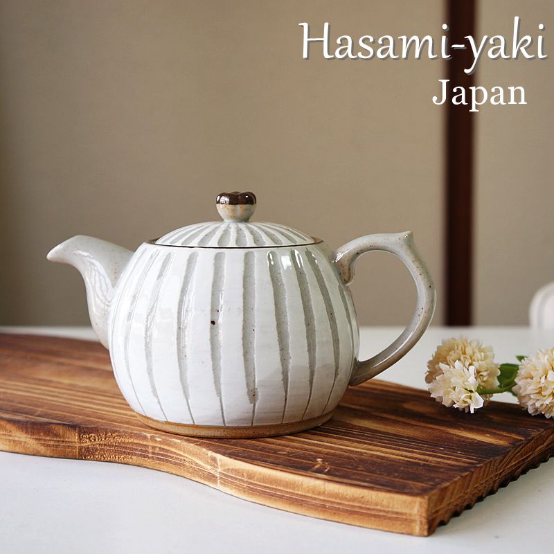 Rakuten - 波佐見焼 ティーポット 急須 粉引十草 丸 白 陶器 おしゃれ かわいい 高級