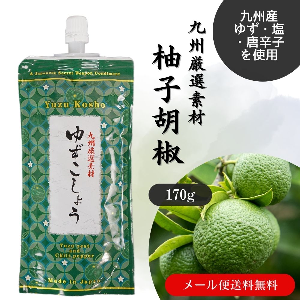 柚子胡椒 170g 九州厳選素材 ゆずこしょう 福岡 糸島 | ゆずごしょう 柚子こしょう チューブ パウチ 青 辛い