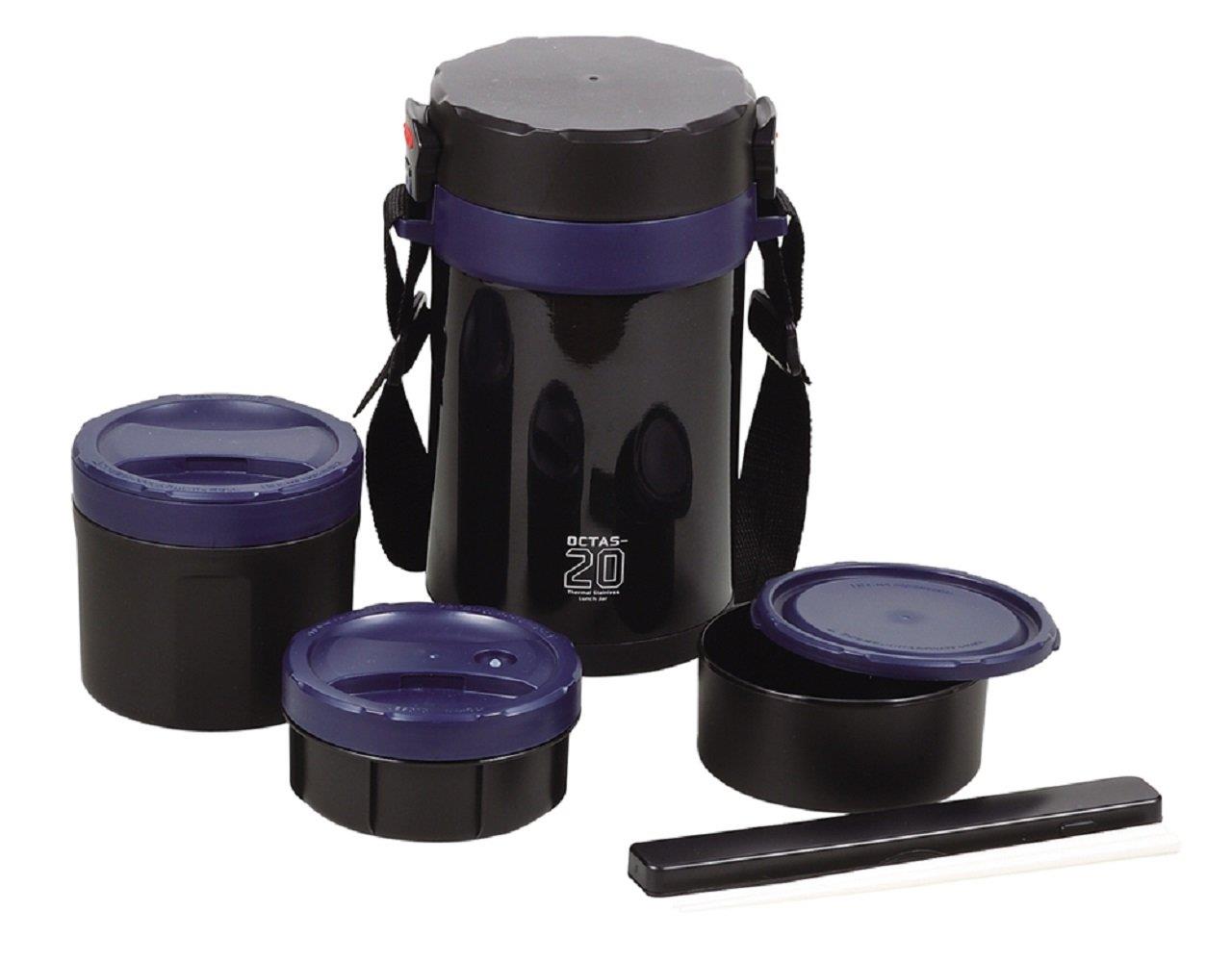 パール金属 保温ランチジャー ネイビー 2000 ステンレス オクタス HB-3776