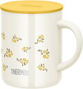 サーモス(THERMOS) ステンレス鋼 真空断熱マグカップ 350ml イエローフラワー JDG-352LTD YF(3)