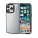 エレコム iPhone15 Pro ケース TOUGH SLIM LITE 耐衝撃 衝撃吸収 薄型 軽量 ストラップシート付き ストラップホール付き [全周配置...