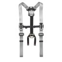 タジマ セフホルダー付きサスペンダー セフサスペンダー 銀 SFSAF-SI 新機能胴当てベルトハンガー採用 伸縮性のある生地で腰周りの負担軽減 ネジ止め&ボタンホックで強固に連結(別売SEG胴当て) 新設計のセフホルダー金属を2個標準装備 頑丈軽量アルミ胸バックル