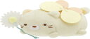 AB14001 すみっコぐらし 『ざっそうとようせいのお花畑』 ぬいぐるみバッジ ねこ
