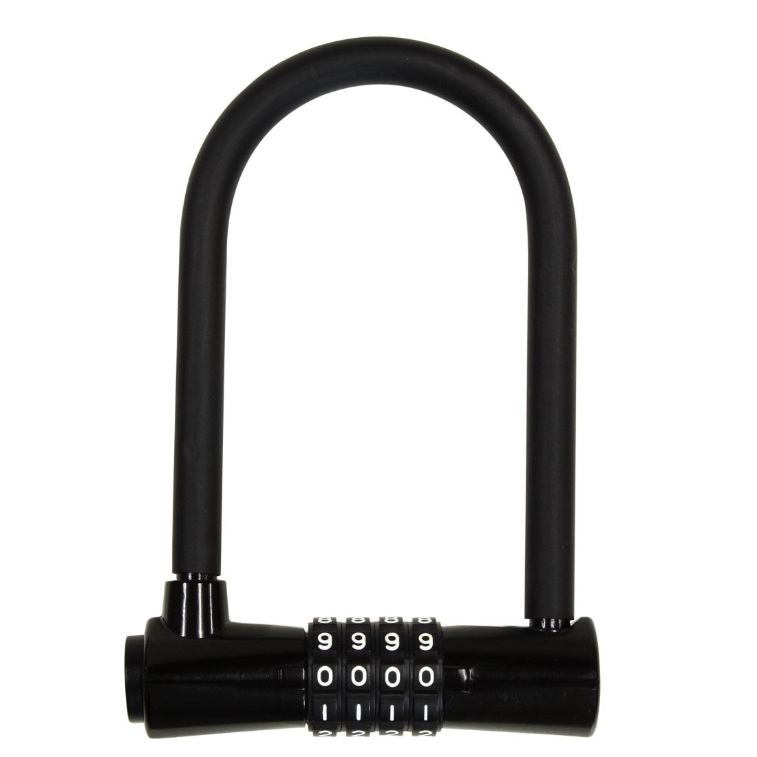 和気産業(Waki Sangyo) Uロック 大型南京錠 ブラック 幅110mm 防犯 門扉 バイク IB-153