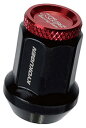 KYO-EI(協永産業) 極限 貫通ナット アルミキャップ付き M12XP1.25 16 レッド 16個入 HP36KR