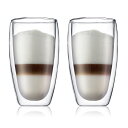 BODUM ボダム グラス コップ タンブラー PAVINA パヴィーナ ダブルウォールグラス 450ml 2個セット 保温保冷性 二重構造 耐熱ガラス 電子レ...