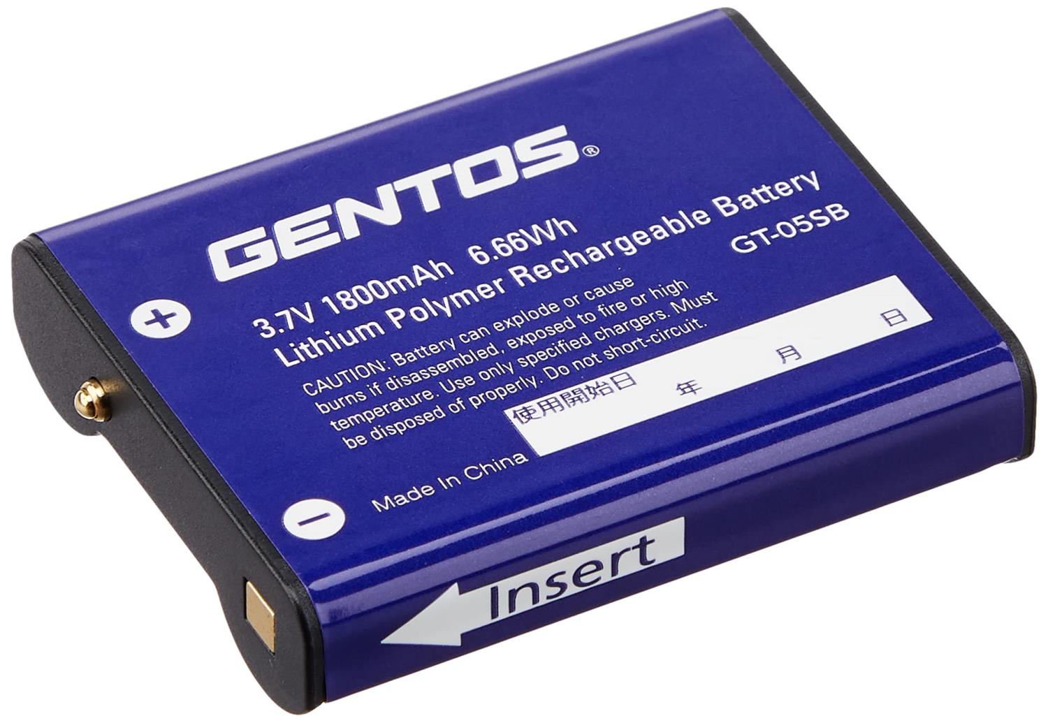 GENTOS(ジェントス) ヘッドライト GT-105R/305R/505R用 専用充電池 GT-05SB