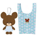 ナカジマコーポレーション(Nakajima Corporation) くまのがっこう ぬいぐるみエコバッグ 花柄 205698-24 H16×W10×D7c
