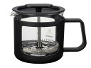 HARIO(ハリオ) カフェプレス・U フレンチプレス ティープレス プレス式 コーヒー 耐熱ガラス 実用容量300ml ブラック CPU-2-B