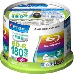 バーベイタム 6倍速対応BD-R 50枚パック 25GB ホワイトプリンタブルVerbatim VBR130RP50V1 [PC]