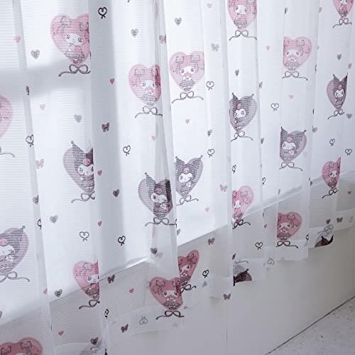 サンリオ(SANRIO) クロミ マイメロディ 真夜中のメロクロ UVカット 外から見えにくい レースカーテン 幅100×198cm丈 2枚セット サンリオ S...