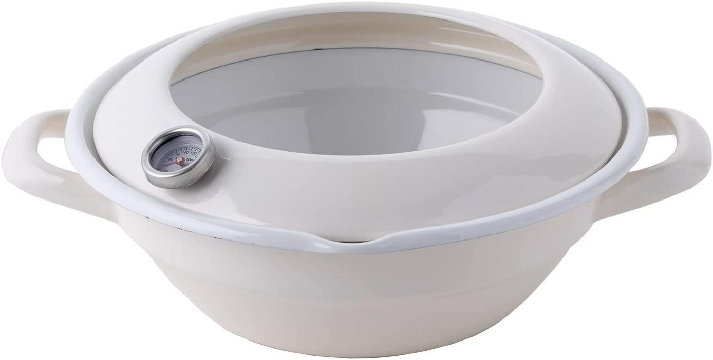 富士ホーロー(Fuji Horo) 天ぷら鍋 WH 24cm TP-24 W