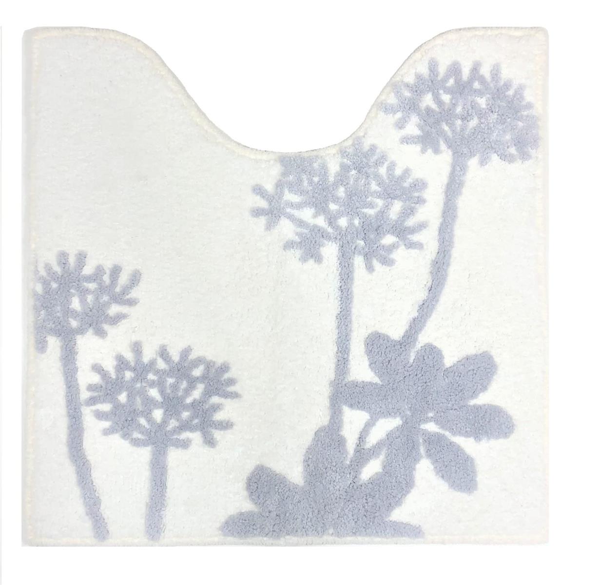 センコー(Senko) サリナ トイレマット 約60×60cm アイボリー リーフ柄 モダン 87700