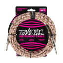 【正規品】 ERNIE BALL 6430 楽器用シールドケーブル 18フィート BRAIDED INSTRUMENT CABLE 5.49m エメラルド・アーガイル