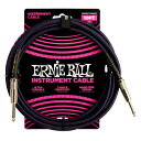 【正規品】 ERNIE BALL 6393 楽器用シールドケーブル 10フィート BRAIDED INSTRUMENT CABLE 3.05m パープル・ブラック