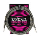 【正規品】 ERNIE BALL 6429 楽器用シールドケーブル 10フィート BRAIDED INSTRUMENT CABLE 3.05m シルバー・フォックス