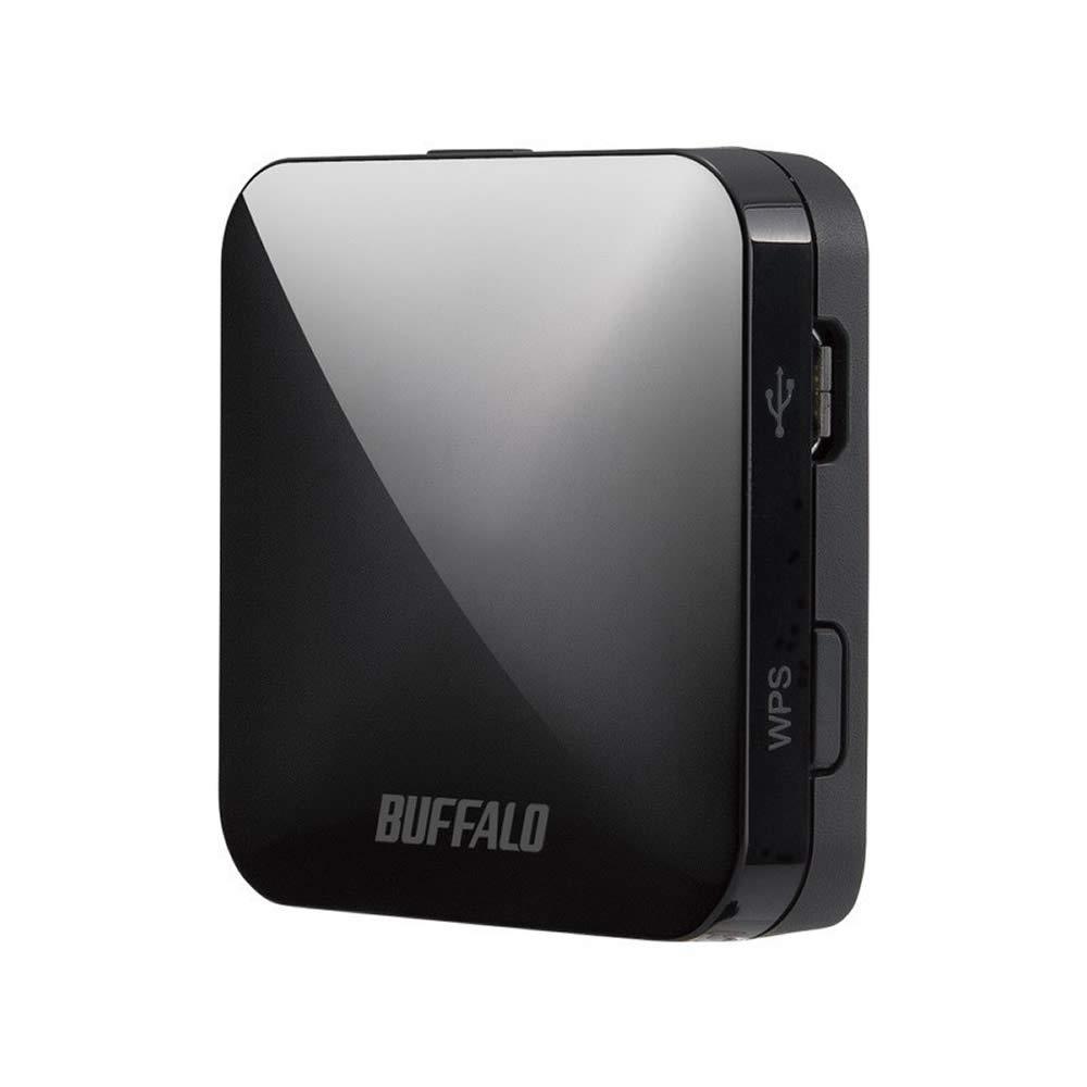 BUFFALO (バッファロー) USB 無線LAN親機 11ac/n/a/g/b 433/150Mbps トラベルルーター single_band ブラック WMR-433W2-BK【iPhone13メーカー動作確認済み】