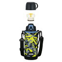 サーモス 水筒 真空断熱2ウェイボトル 0.8L/0.83L ブラックイエロー 直飲み コップ付き 子供用 通園通学 FJJ-802WF 送料無料