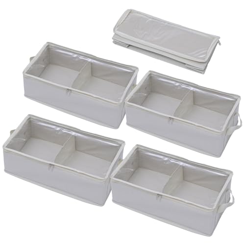 山善(YAMAZEN) 収納ボックス 本 コミック収納 コミック 親書 24冊 収納 【5個組】 透明窓 仕切り・持ち手付き 折りたため 送料無料