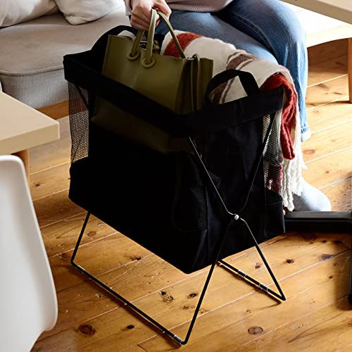 山善(YAMAZEN) 荷物置き 収納ボックス (ハイタイプ) 折りたたみ 通気性 M(幅45×奥行26.5×高さ51cm) 収納 ラン 送料無料