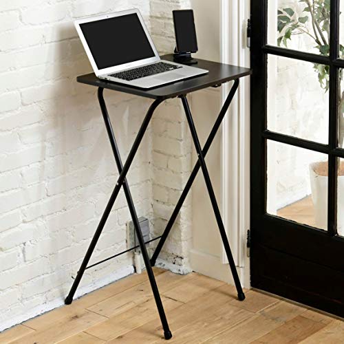 山善(YAMAZEN) 折りたたみテーブル (スタンディングデスク) 高さ90 傷・汚れ・水分・熱に強い天板 幅50×奥行52cm サイ 送料無料