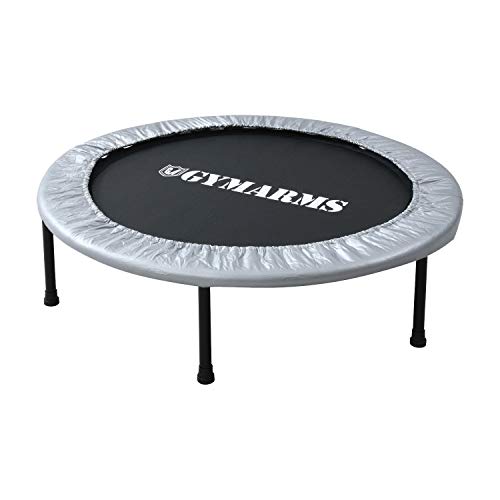 山善 トランポリン 102cm 安全ゴムバンド式 折りたたみ 子供 大人 静音 家庭用 大型 シルバー OTP-100(..