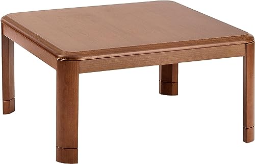 [山善] 家具調 こたつ テーブル 80cm 正方形 一人暮らし 天然木 継脚タイプ 高さ2段階調整 中間入切ス..