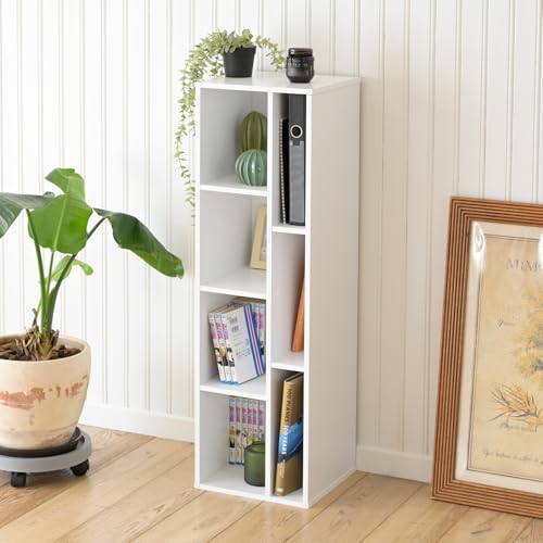 山善(YAMAZEN) 棚 ラック 本棚 マガジンラック A4ファイル対応 幅30.5×奥行29.5×高さ101cm 絵本 衣類 収納 送料無料