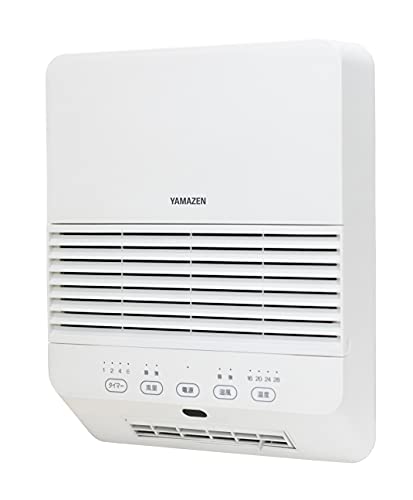 [山善] 大風量 セラミックヒーター 壁掛タイプ (温度センサー) (1200/600W 2段階切替) (風量2段階調節)..