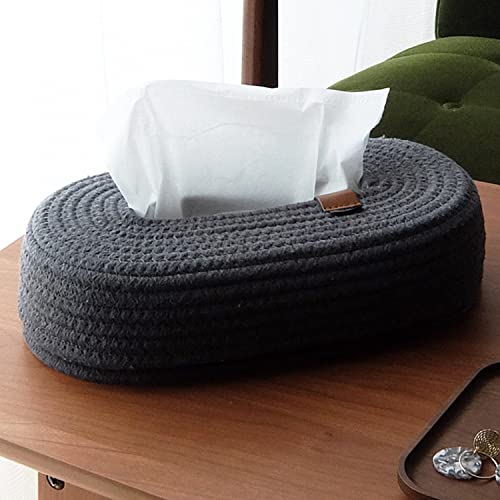山善(YAMAZEN) ティッシュケース やわらか素材 北欧 ボックス 箱 リビング 寝室 子供部屋 [MOC(モック) ロープティッシ 送料無料