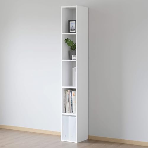 山善(YAMAZEN) 棚 本棚 カラーボックス A4ファイル対応 5段 スリム 幅25×奥行29×高さ180cm 耐荷重90kg ..