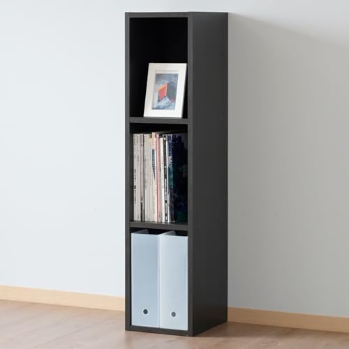 山善(YAMAZEN) 棚 本棚 カラーボックス A4ファイル対応 3段 スリム 幅25×奥行29×高さ109cm 耐荷重45kg 横置 送料無料