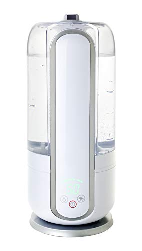 [山善] 超音波式加湿器(木造約5畳/プレハブ約8畳) タンク容量2.5L 上部給水 湿度センサー搭載 ホワイト..