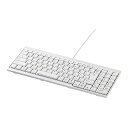 バッファロー BUFFALO USB接続 有線スリムキーボード ホワイト BSKBU14WH 送料無料