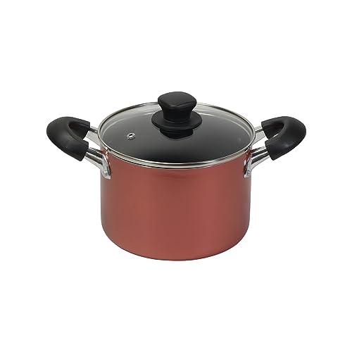 パール金属 鍋 両手鍋 寸胴鍋 18cm 深型 ガラス蓋付 IH対応 ふっ素加工 パスタ カレー 煮込 旨味 HB-6969 送料無料