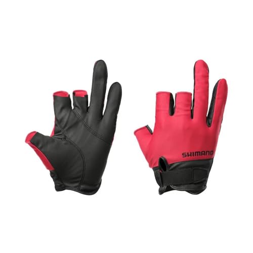 シマノ(SHIMANO) 01ベーシック グローブ 3本カット GL-008Y レッド XL 送料無料