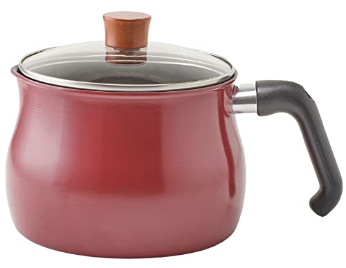 和平フレイズ マルチポット Lサイズ 16cm 3L (3~4人用) レッド IH対応 ふっ素樹脂加工 ご飯鍋 ミルクパ..