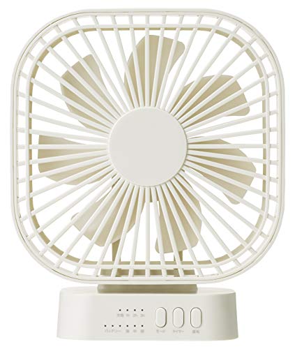 スリーアップ 充電式 7枚羽根 マグネット式取付け可能 コードレスファン アイボリー DF-T1915IV 送料無料