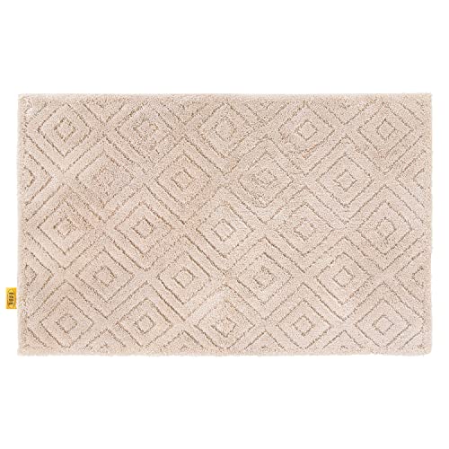 オカ(OKA) 乾度良好ピュール バスマット 約60cm×90cm グレーベージュ (お風呂マット 大判 浴室 おしゃ..