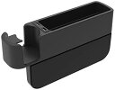 カシムラ シート横に便利な収納ポケット&ドリンクホルダーを追加できる! 2ポートのUSB内蔵で充電にも便利 NDC-040 ブラック 送料無料