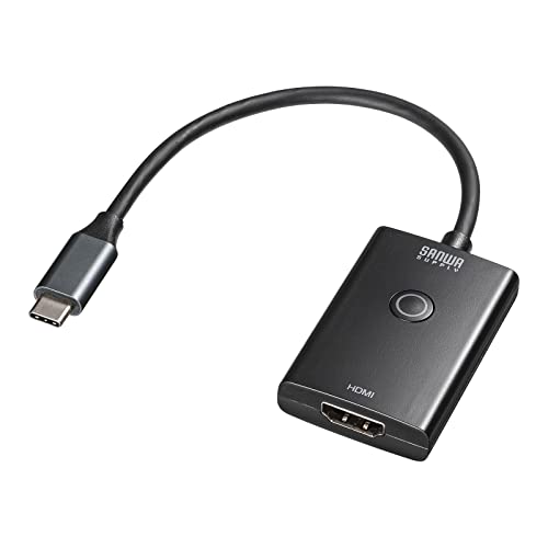 サンワサプライ ON/OFFスイッチ付きType C-HDMI変換アダプタ(4K/60Hz) AD-ALCPHDSW ブラック 送料無料 サンワサプライ ON/OFFスイッチ付きType C-HDMI変換アダプタ(4K/60Hz) AD-ALCPHDSW ブラック 送料無料