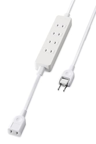 エレコム 電源タップ 独立差込口付き 4個口 + 1個口 1.5m ほこりシャッター ホワイト T-ADR5-2515WH 送料無料