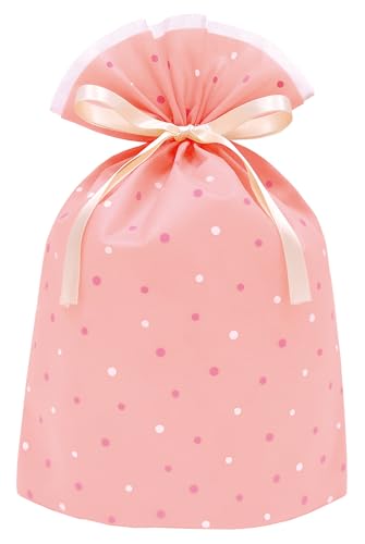インディゴ(indigo) ラッピング袋 ギフトバッグM ドット サーモンピンク 1枚入 PG133 送料無料