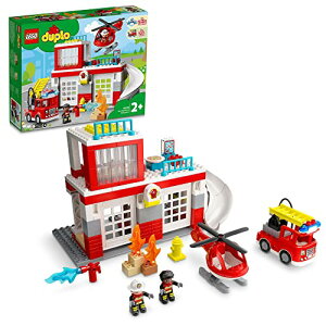 レゴ(LEGO) デュプロ デュプロのまち しょうぼうしょとヘリコプター 10970 おもちゃ ブロック プレゼント幼児 赤ちゃん 消防 しょうぼう ヘリコプター 男の子 女の子 2歳以上