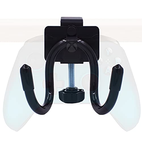 YYST デスクマウント ゲームコントローラーホルダー クランプオン ハンガーホルダー ストレージラック PS3/PS4/PS5/Xbox 360/Xbox One/S/X/Elite/Series S/Series Xコントローラー用 プロコントローラー(1)