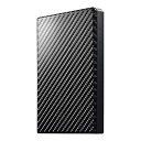 I-O DATA USB 3.1 Gen 1対応ポータブルハードディスク「高速カクうす」カーボンブラック 500GB HDPT-UTS500K(2)
